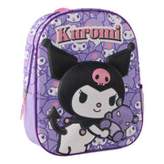 Mochila 3D Kuromi Hello Kitty 30cm