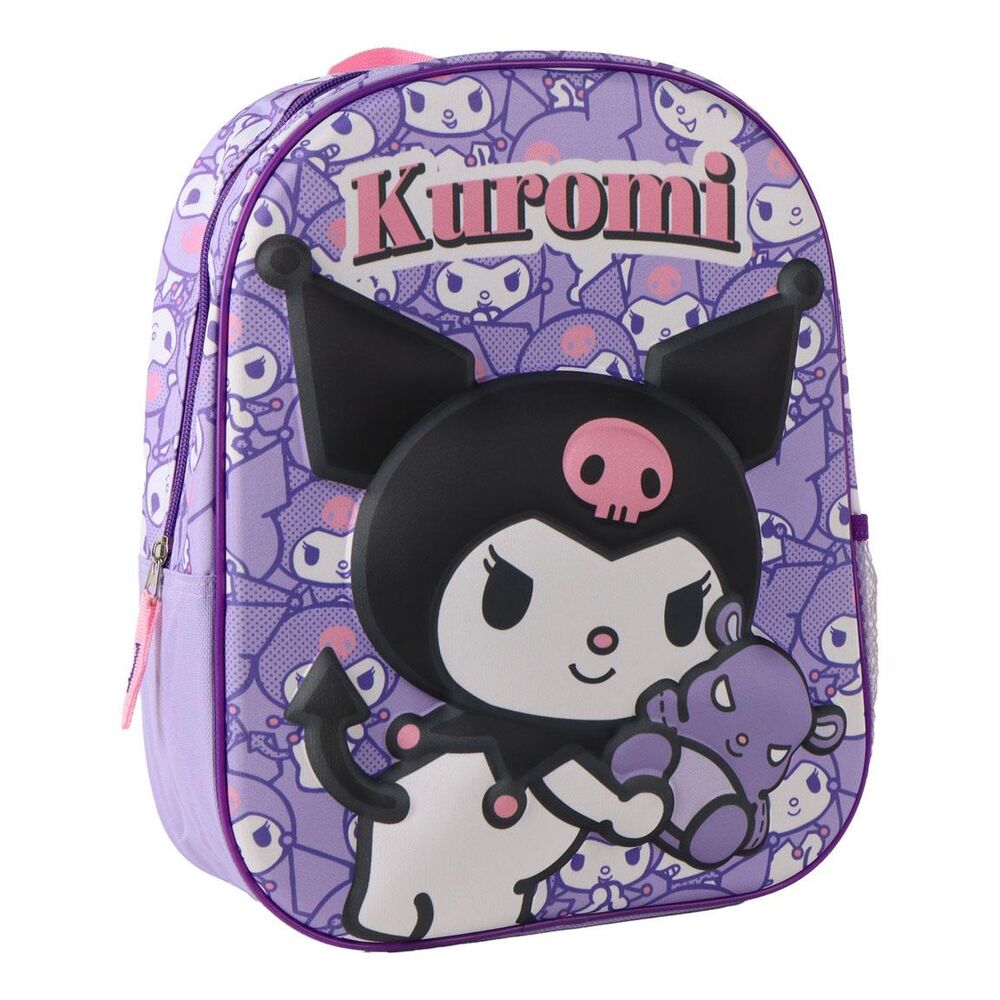 Mochila 3D Kuromi Hello Kitty 30cm Frikytopia