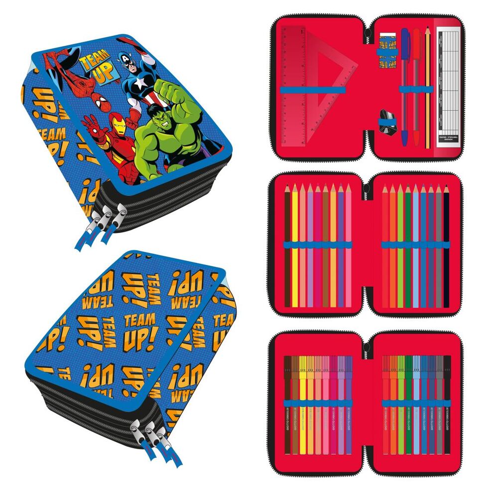 Plumier Vengadores Avengers Marvel triple Frikytopia