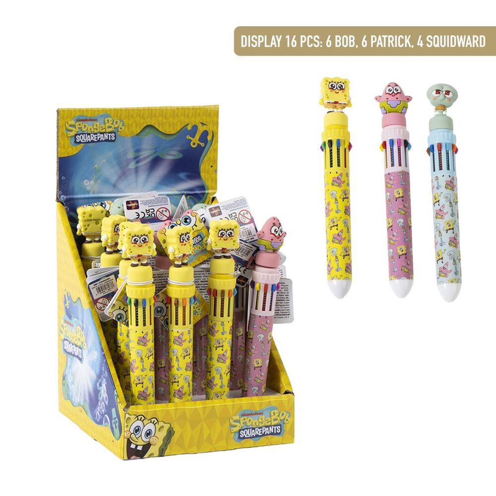 Bob Esponja Bolígrafo 10 colores Expositor (16)