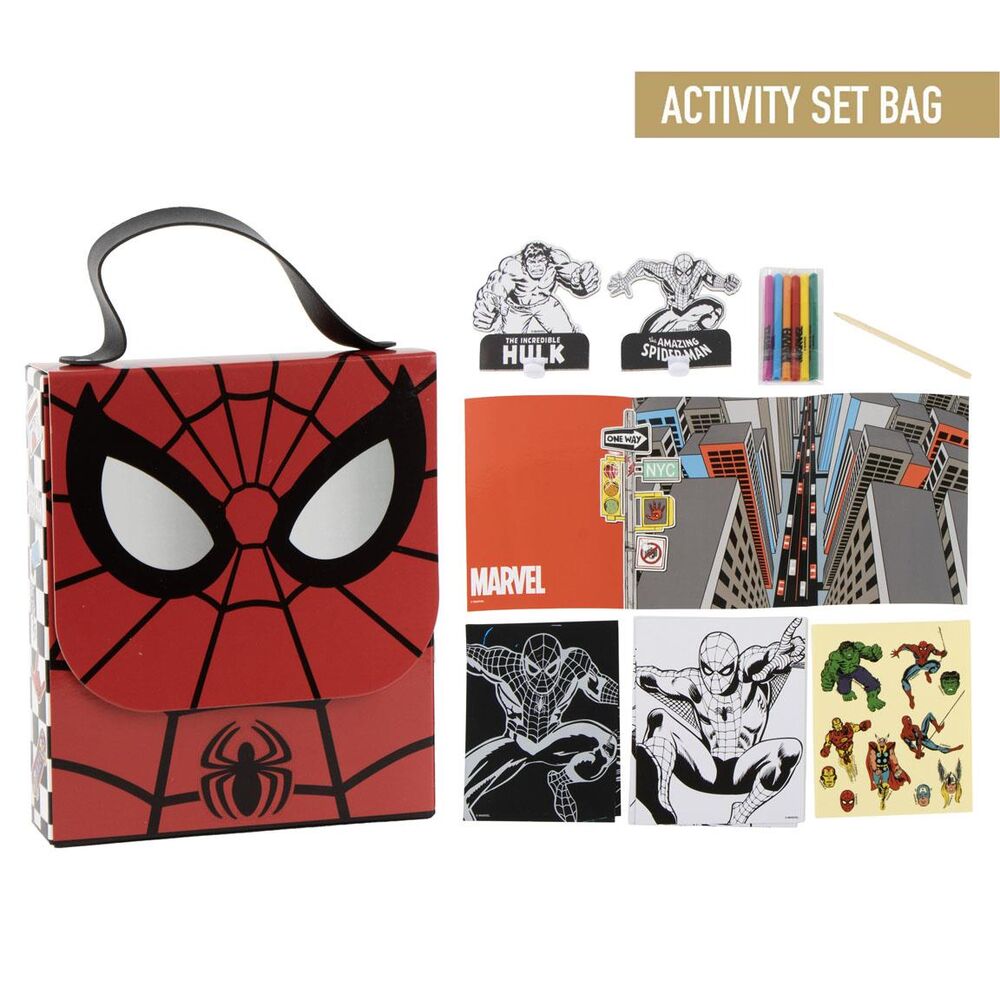 Mochila set coloreable Spiderman Marvel Frikytopia