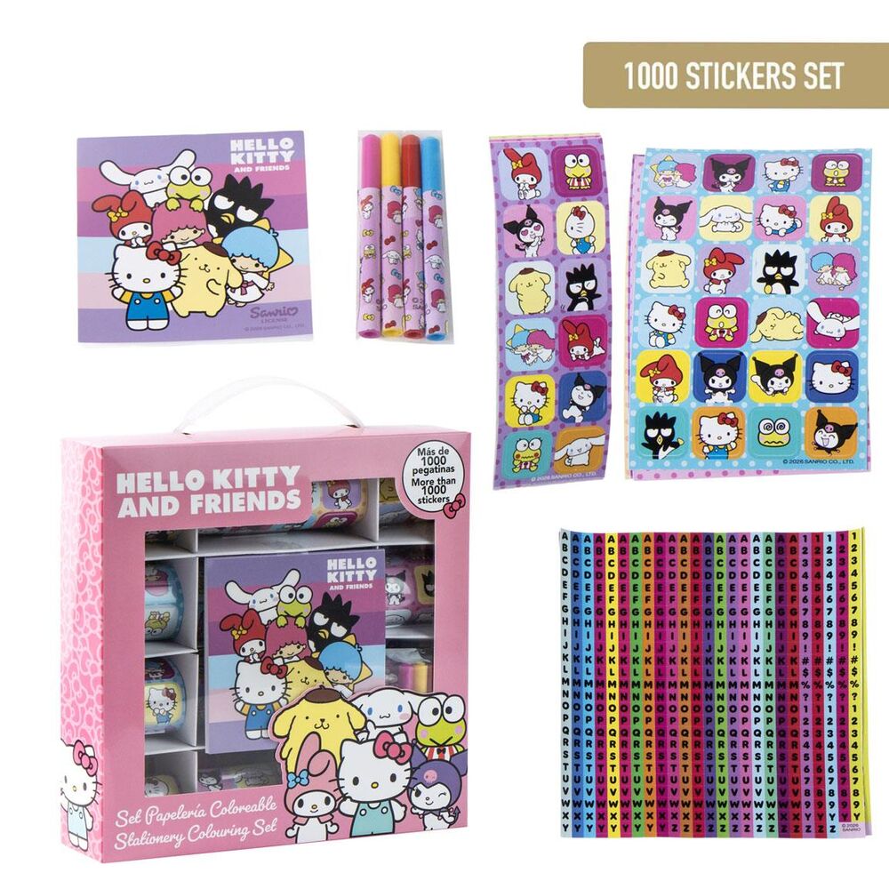 Blister pegatinas Hello Kitty and Friends 1000pzs Frikytopia