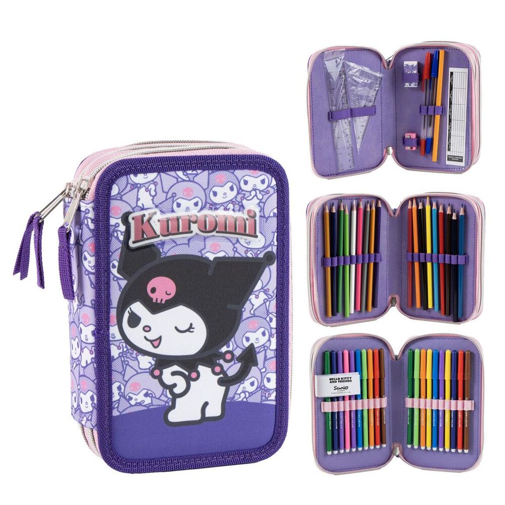 Plumier Kuromi Hello Kitty triple Frikytopia