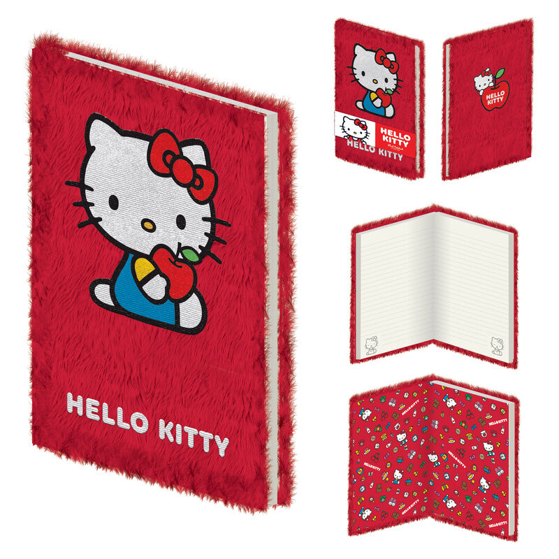 Cuaderno peluche A5 Hello Kitty Frikytopia