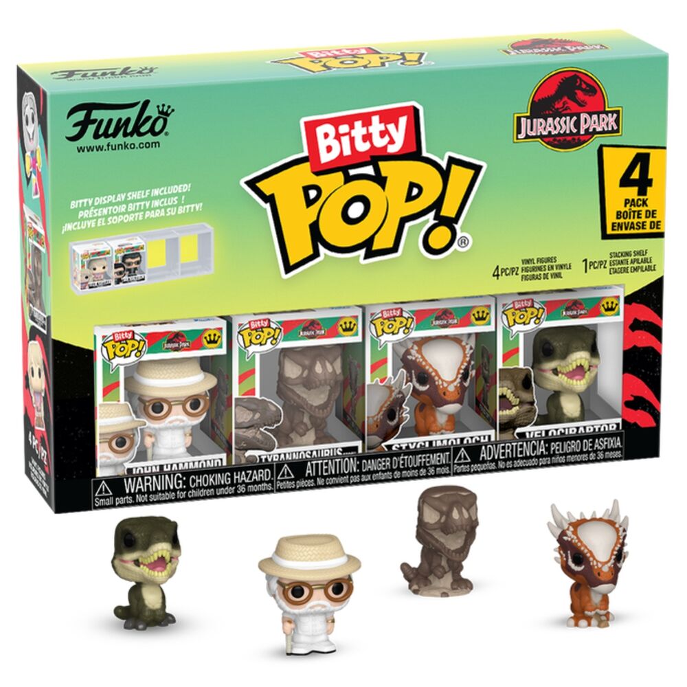 Jurassic Park Pack de 4 Figuras Bitty POP! Vinyl Series 2 2,5 cm