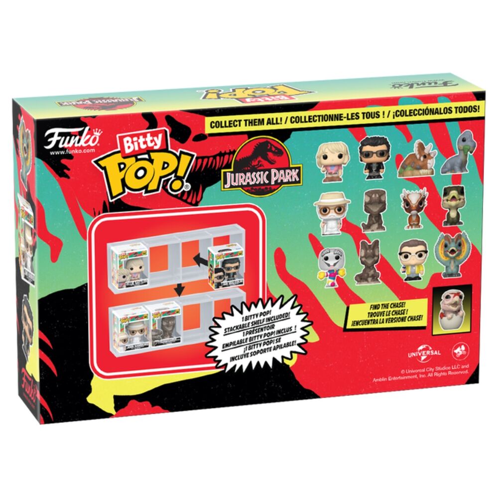 Jurassic Park Pack de 4 Figuras Bitty POP! Vinyl Mr. DNA 2,5 cm
