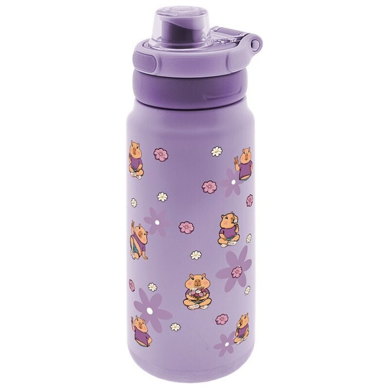 Botella termica sport Flower Capibara 750ml Frikytopia