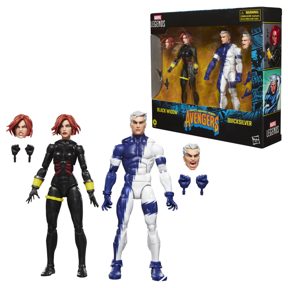 Avengers Marvel Legends Pack de 2 Figuras Black Widow & Quicksilver 15 cm
