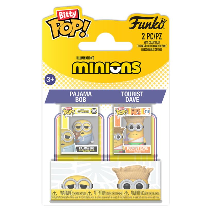 Blister 2 figuras Bitty POP Minions Bob & Dave Frikytopia
