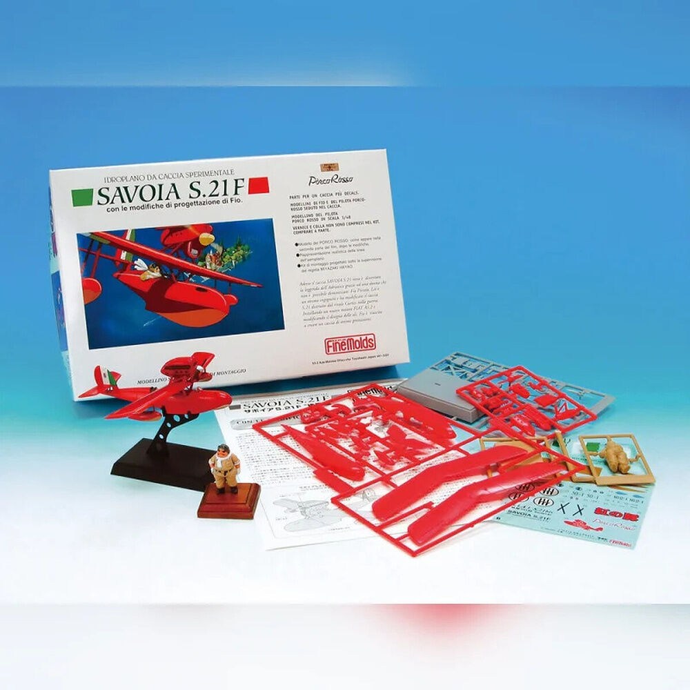 Porco Rosso Kit de modelo con figura 1/72 Savoia S.21F Versión 2 & Porco