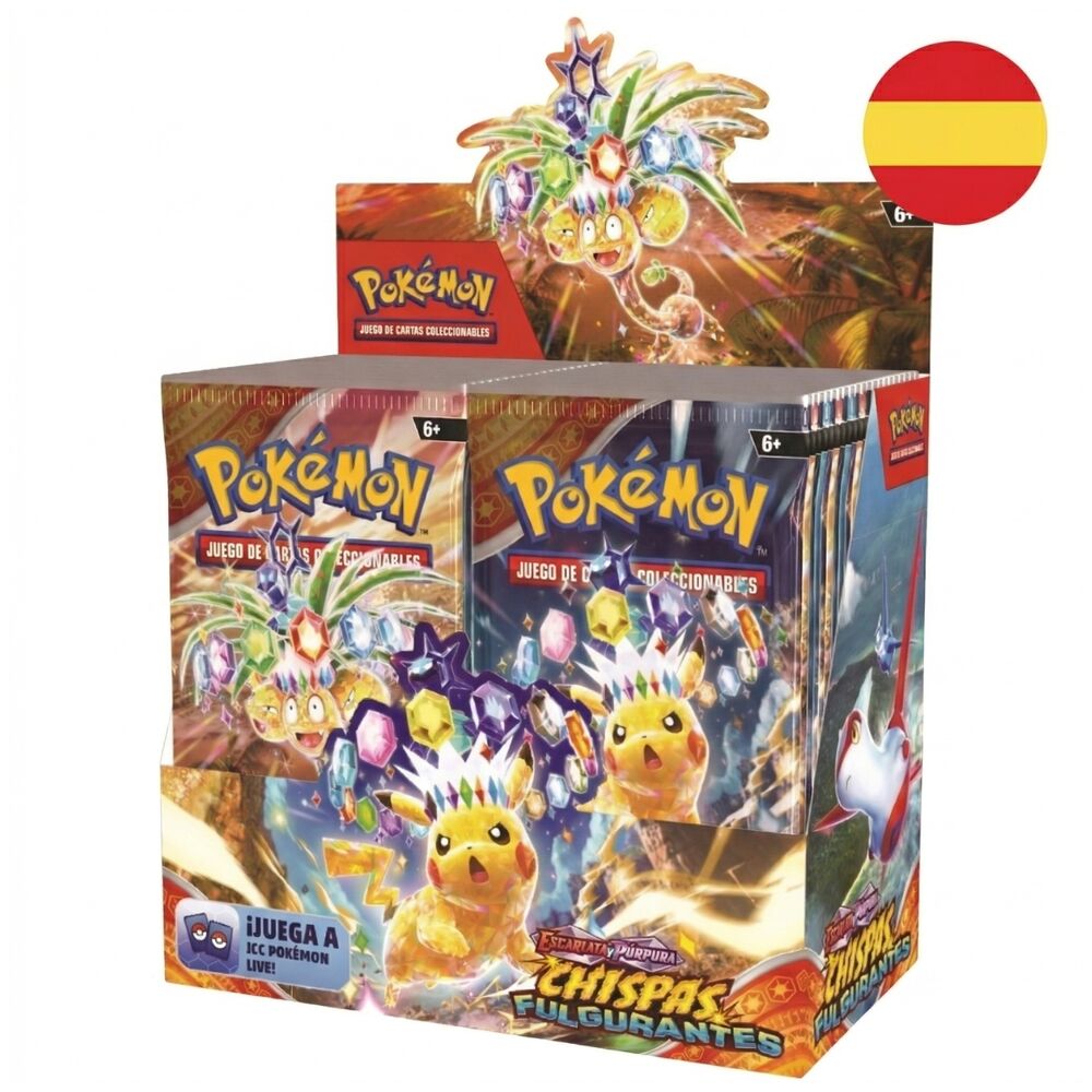 Juego de cartas pokemon tcg chispas filgurantes -  36 ct display español