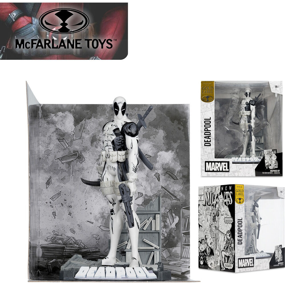Marvel Collection Estatua PVC 1/10 Deadpool (The New Mutants #98) (Line Art) (Gold Label) 17 cm