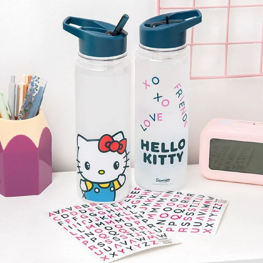 Botella con pegatinas Hello Kitty 650ml Frikytopia
