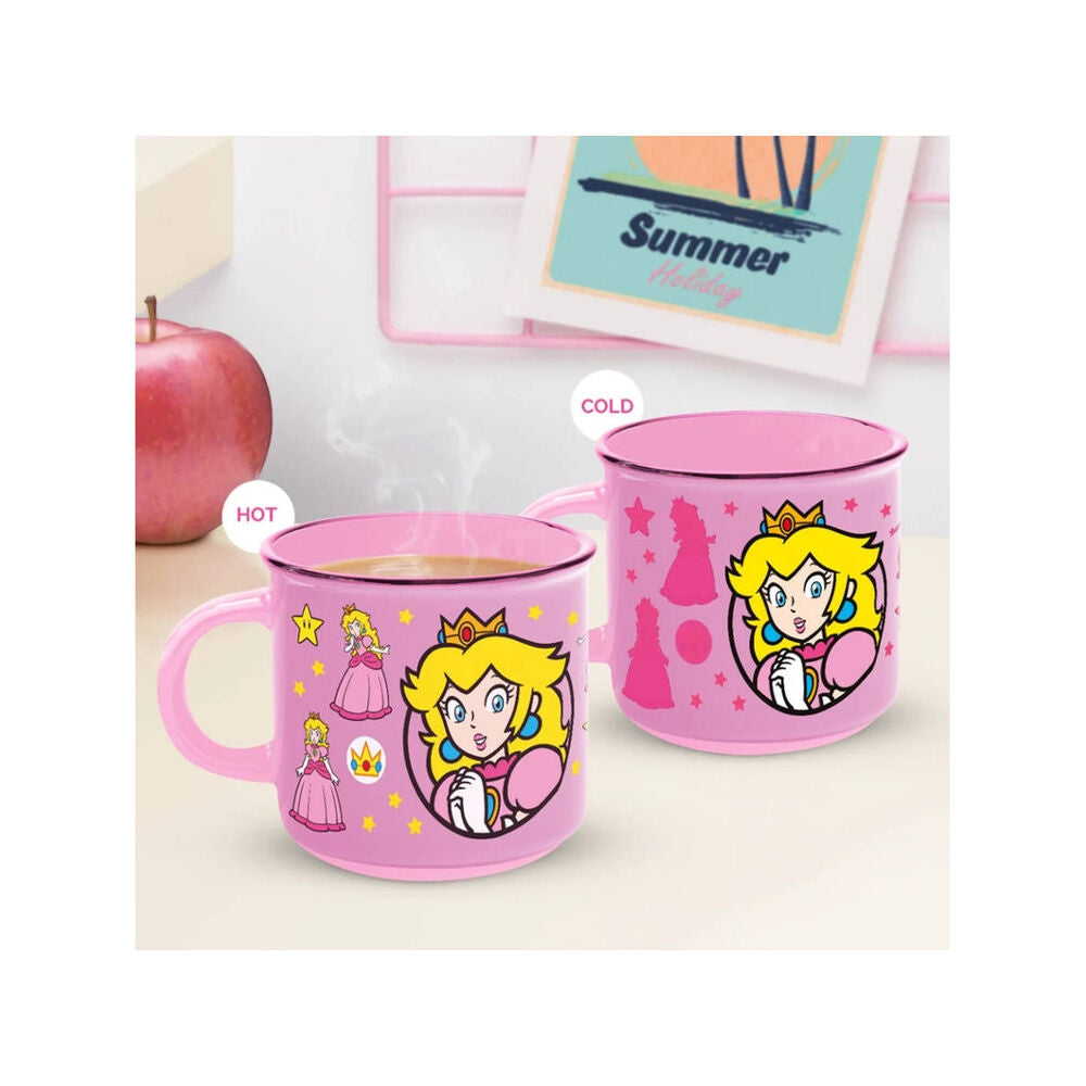 Super Mario Taza sensitiva al calor Princess Peach