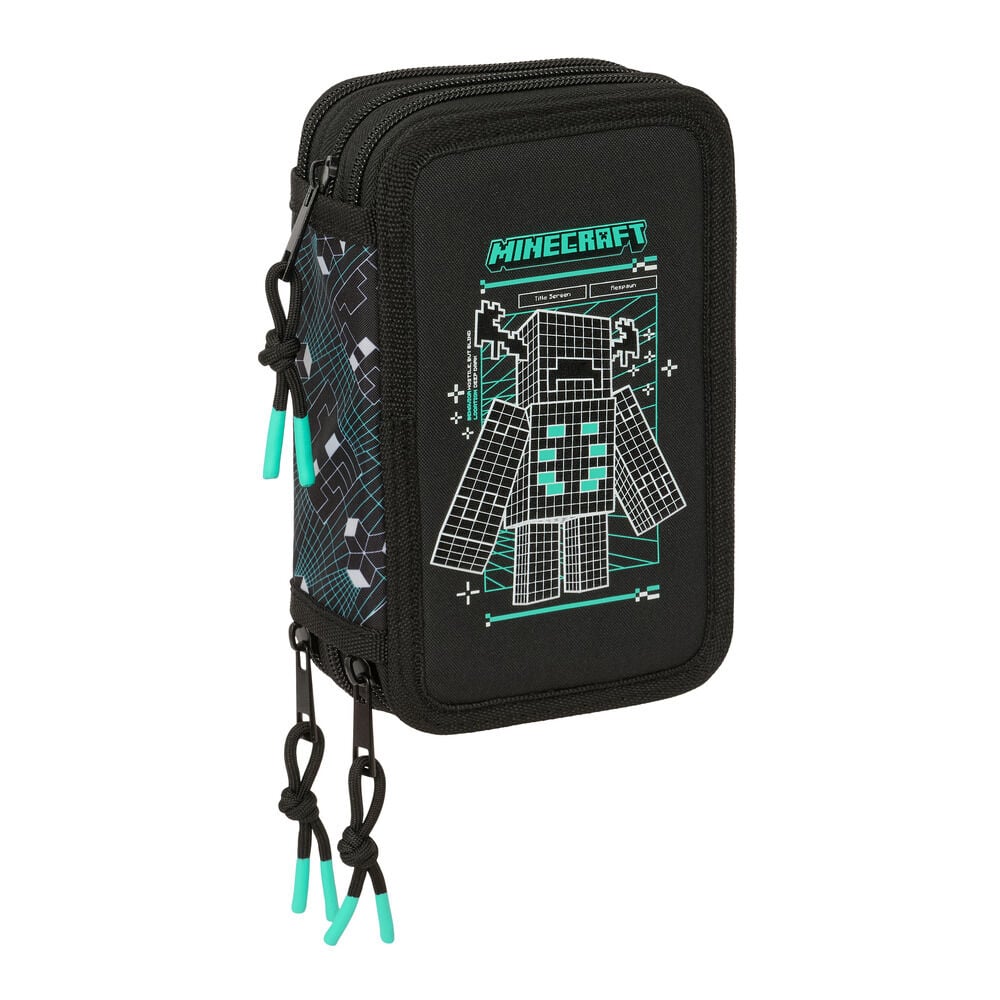 Plumier Screen Minecraft triple 37pzs Frikytopia