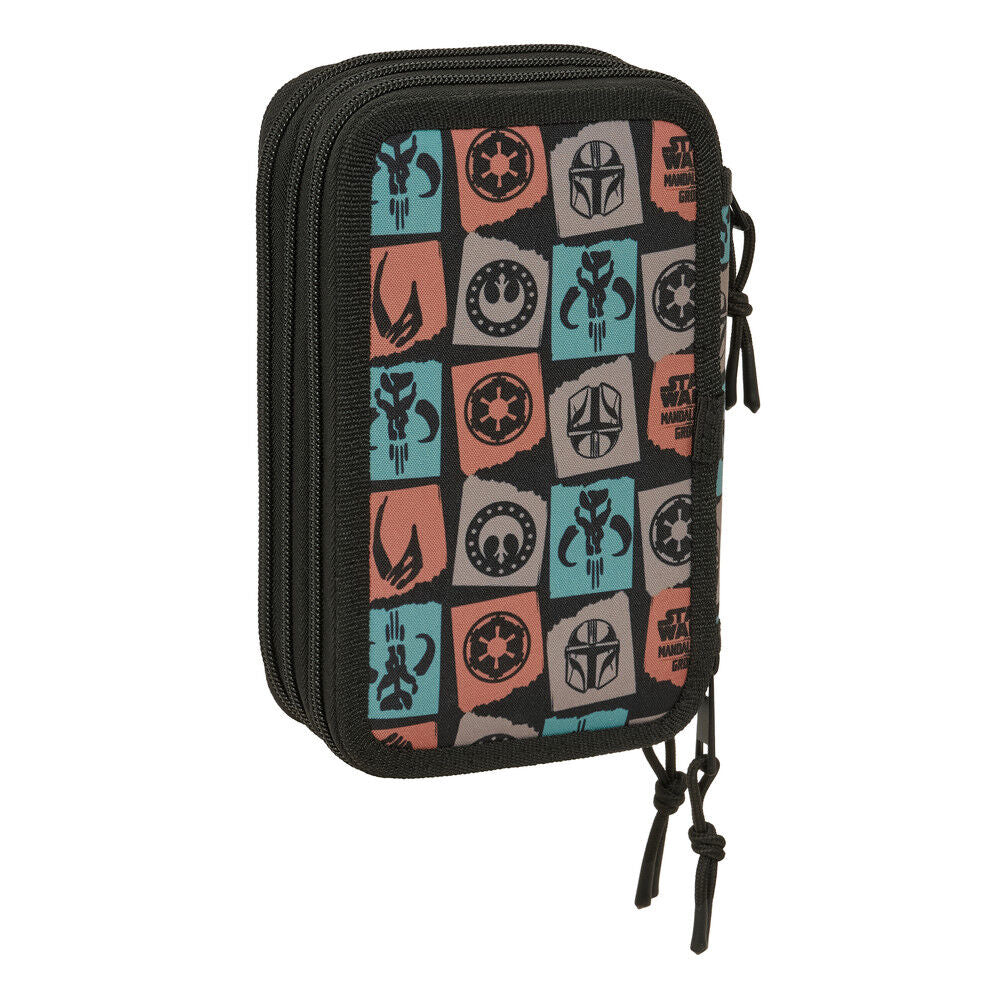 Portatodo Mandalorian & Grogu Star Wars triple 37pzs