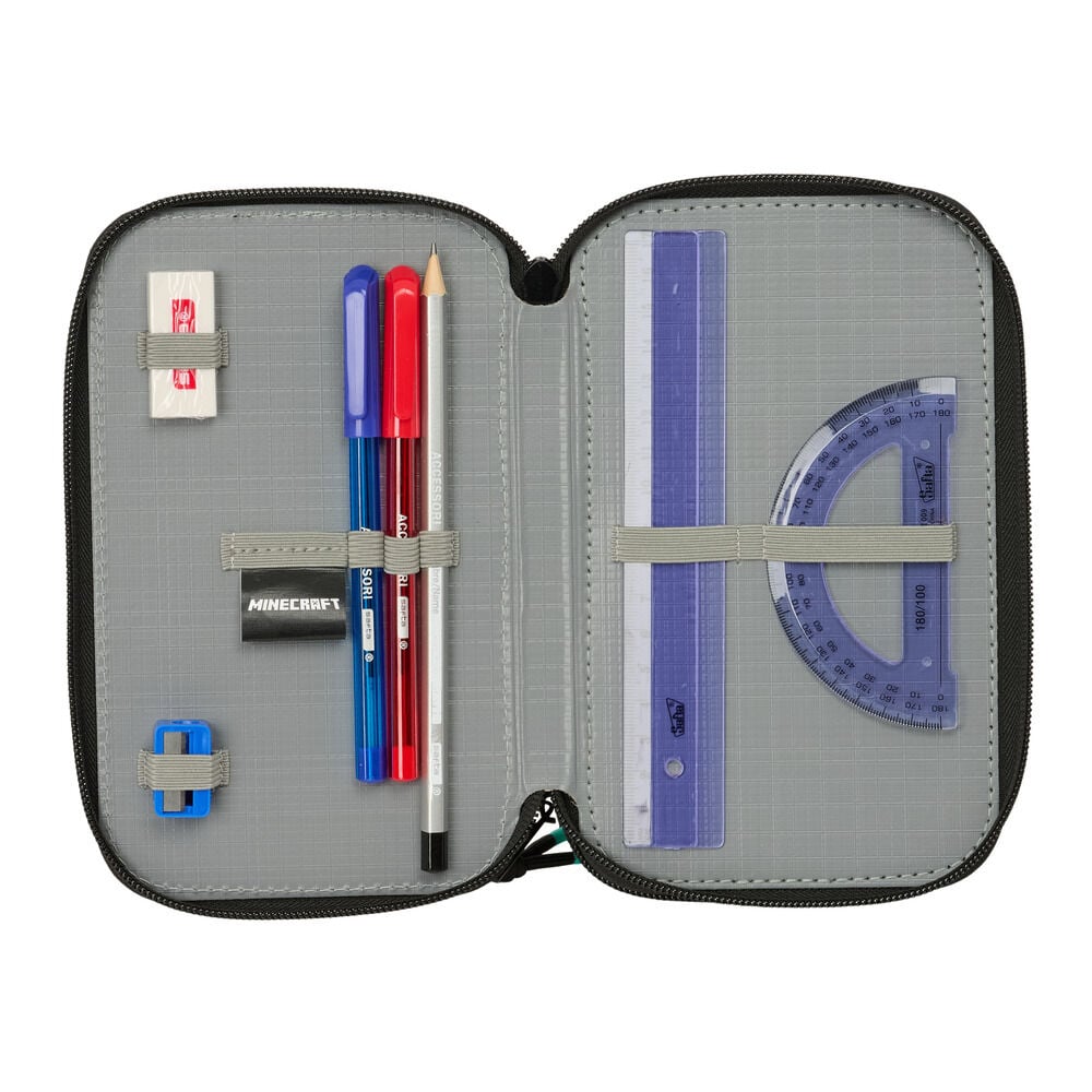 Plumier Screen Minecraft triple 37pzs