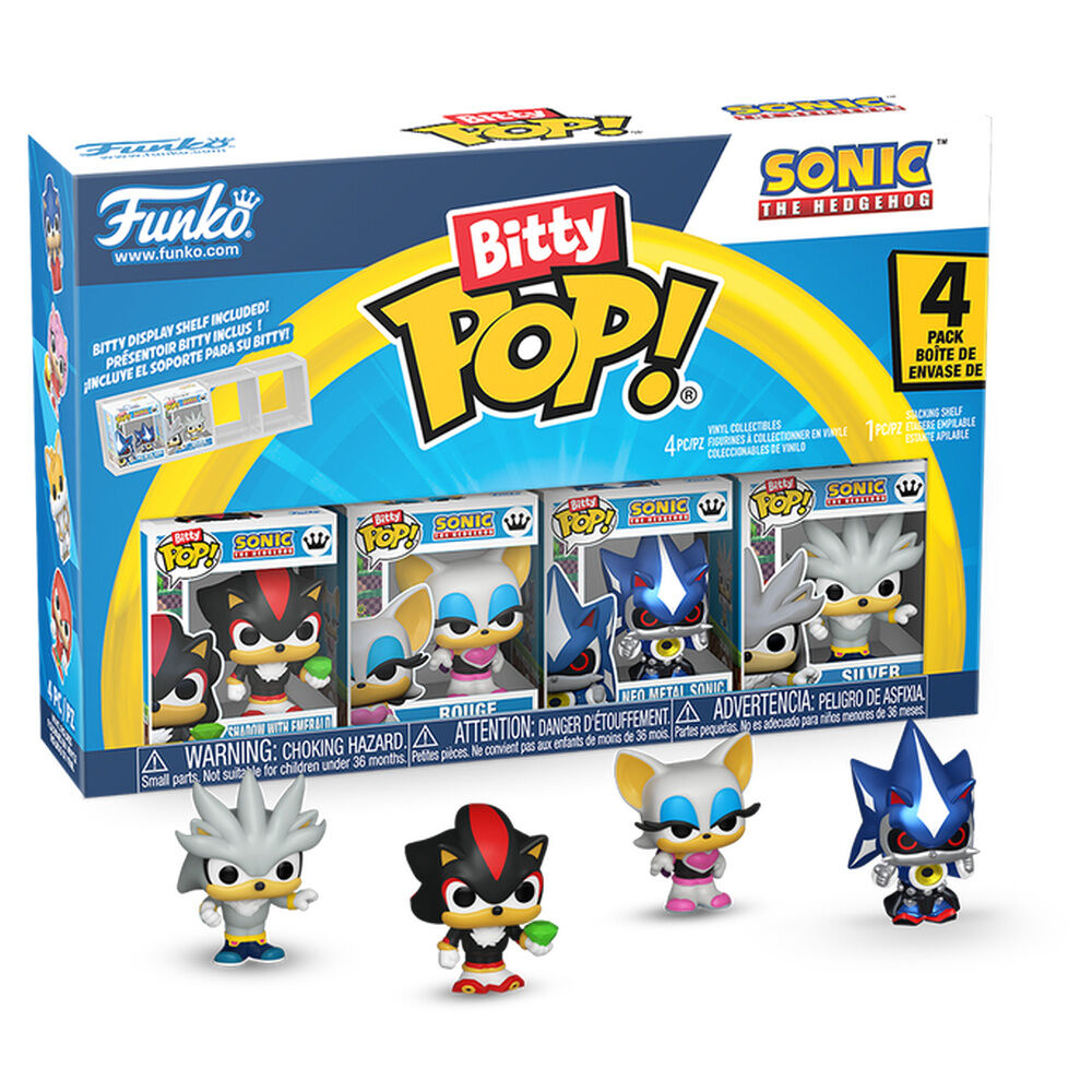 Sonic Pack de 4 Figuras Bitty POP! Vinyl Shadow 2,5 cm