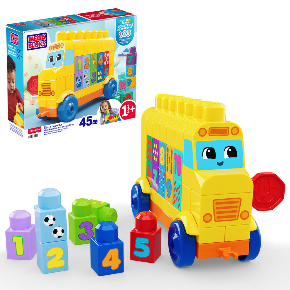 Autobus Numeros Encajables MEGA Bloks 45pzs Frikytopia