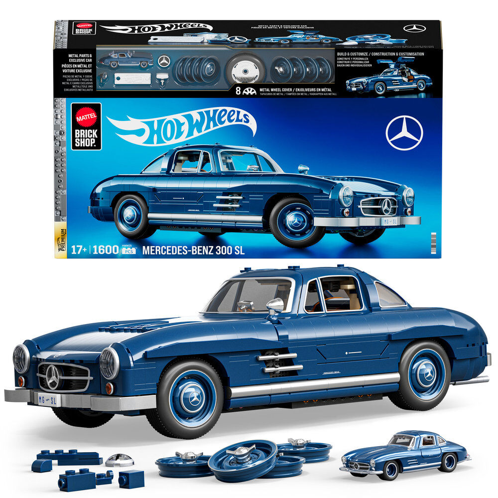 Set Construccion Premium Mercedes 300SL Hot Wheels Frikytopia