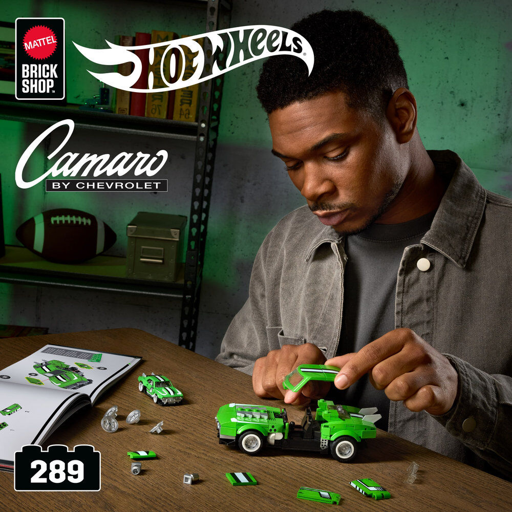 Mattel Brick Shop Kit de Construcción Hot Wheels Speed Series 1/32 Custom '68 Camaro