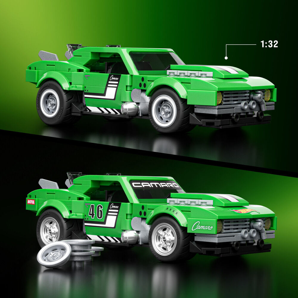 Mattel Brick Shop Kit de Construcción Hot Wheels Speed Series 1/32 Custom '68 Camaro