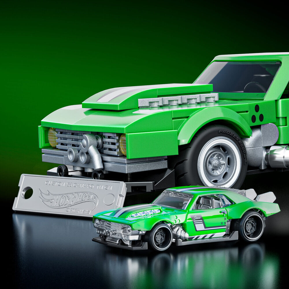 Mattel Brick Shop Kit de Construcción Hot Wheels Speed Series 1/32 Custom '68 Camaro
