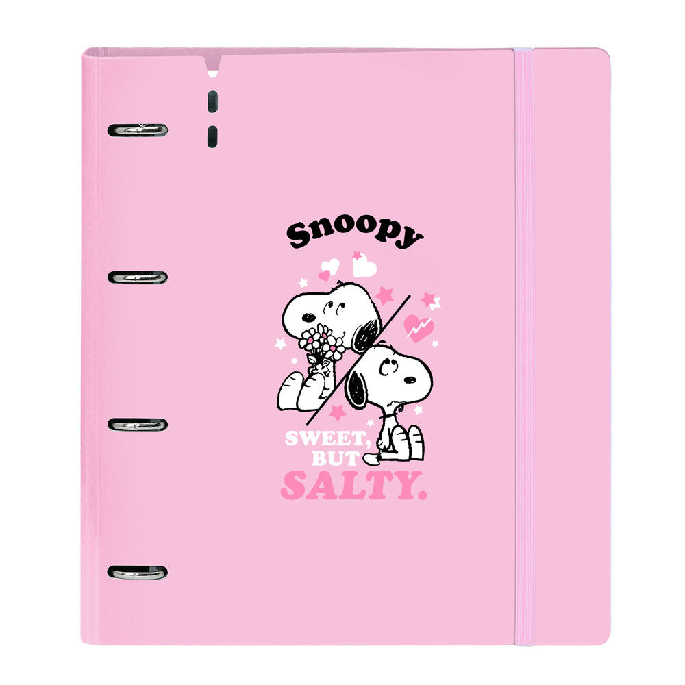 Carpeta A4 anillas Snoopy con recambio Frikytopia