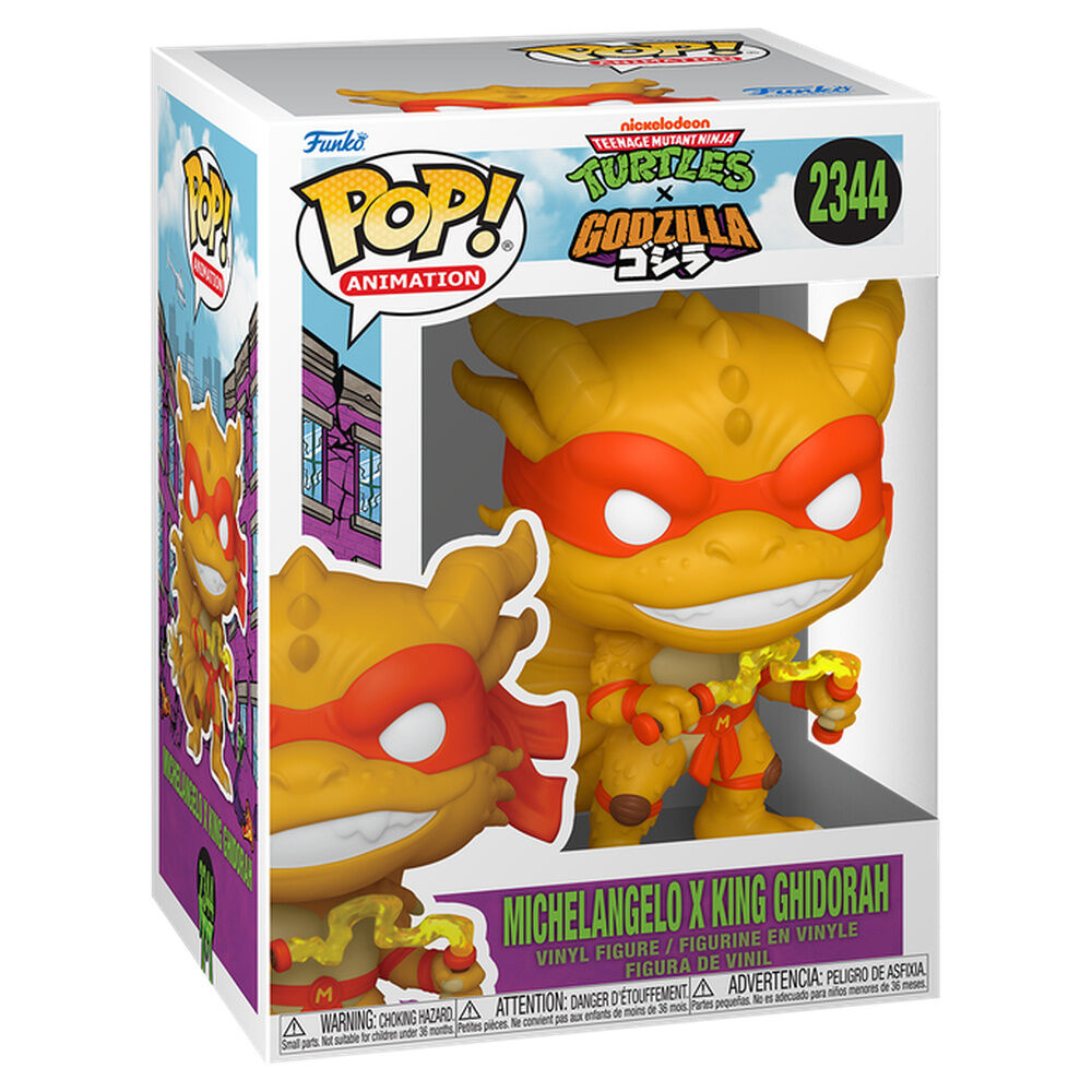 Godzilla x Turtles Figura POP! Animation Vinyl Michelangelo X Ghidorah 9 cm
