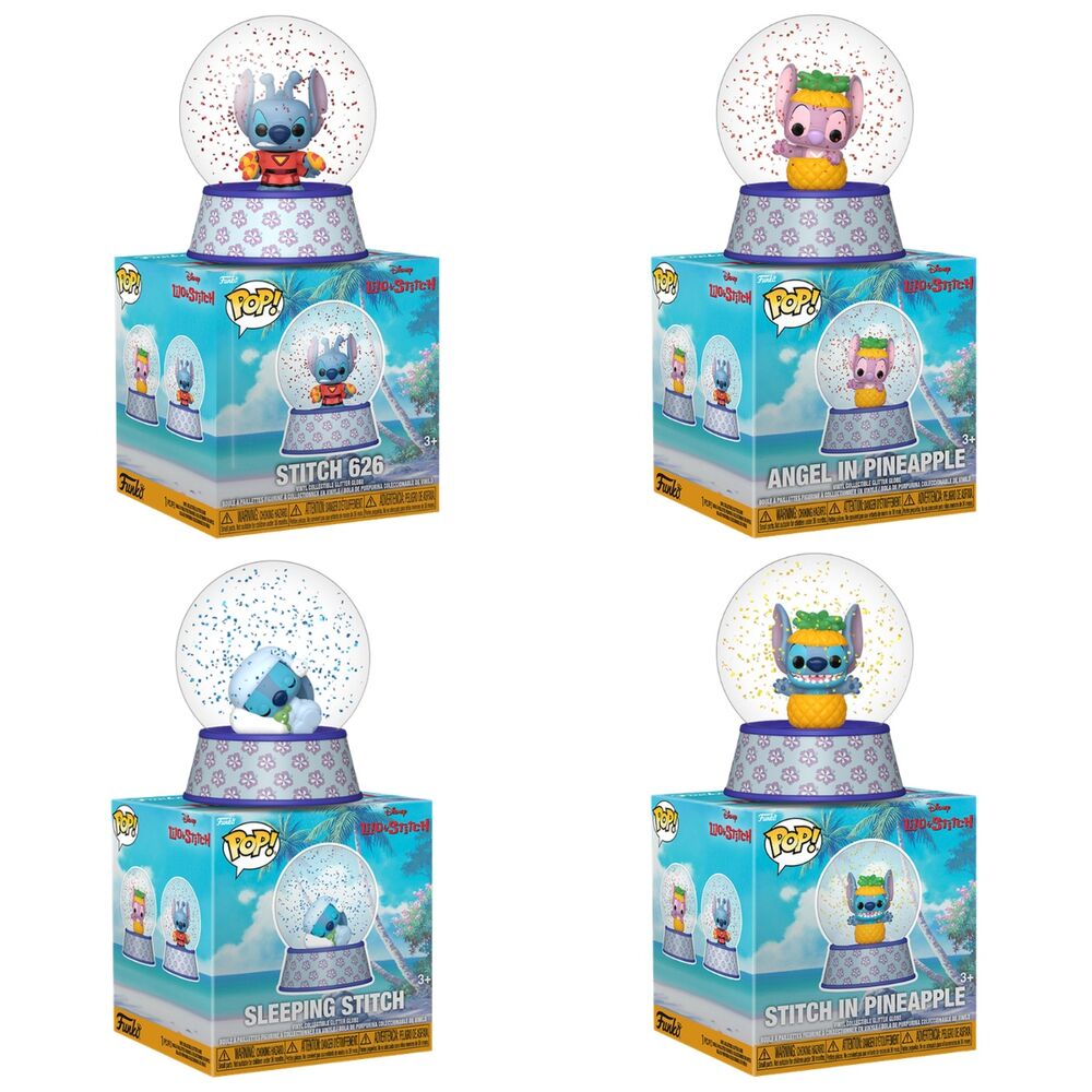 Funko pop assortment mini glitter globes stitch 12 unidades