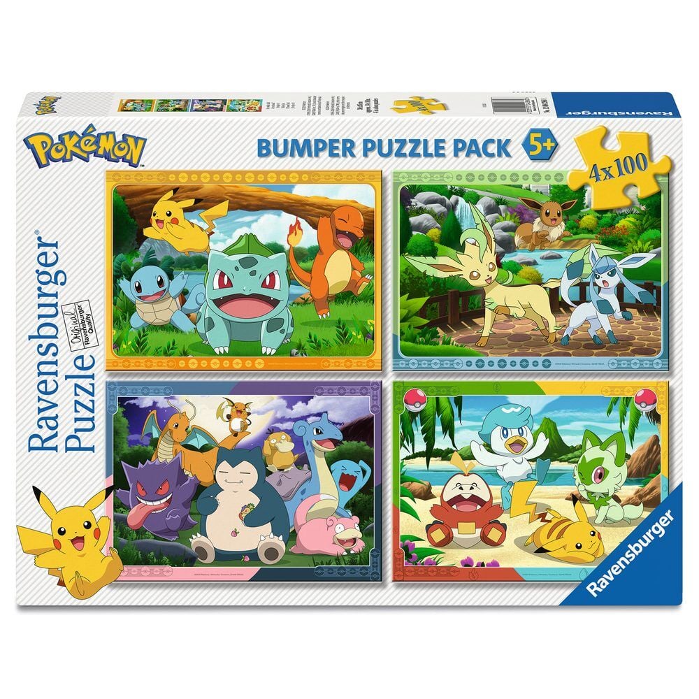 Puzzle Pokemon 4x100pzs Frikytopia