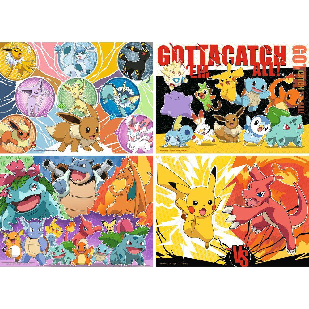 Puzzle Pokemon 4x100pzs