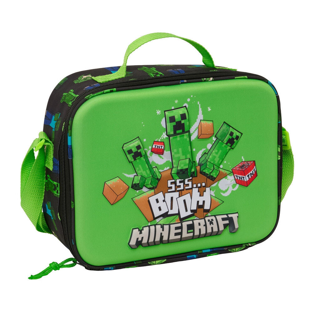 Bolsa portameriendas 3D Minecraft termica Frikytopia