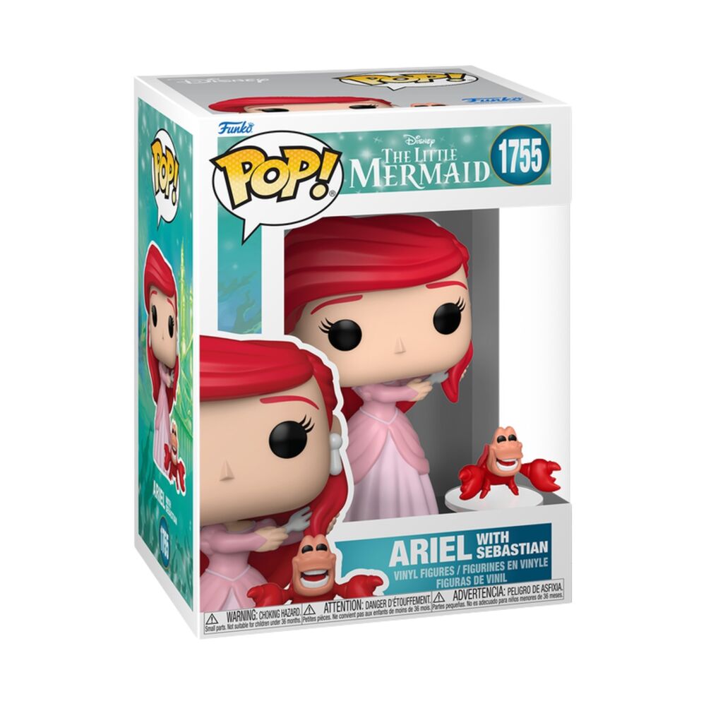 La sirenita Figura POP! Vinyl S3 – Ariel with Sebastian 9 cm