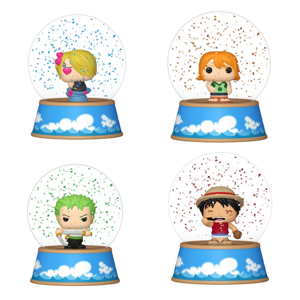 Funko pop assortment mini glitter globes: one piece 12 unidades