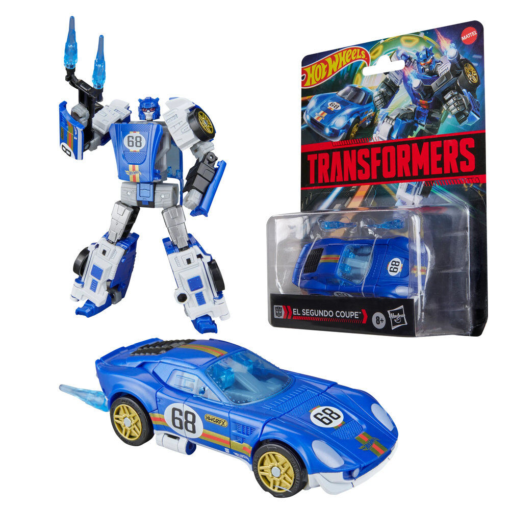Transformers x Hot Wheels Collaborative Deluxe Class Figura El Segundo Coupe 13 cm