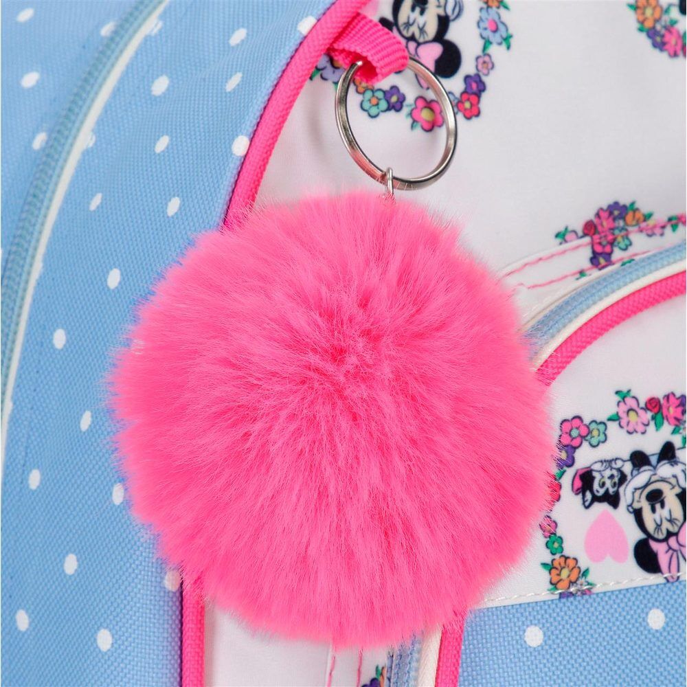 Mochila Flowers Minnie Disney 33cm adaptable
