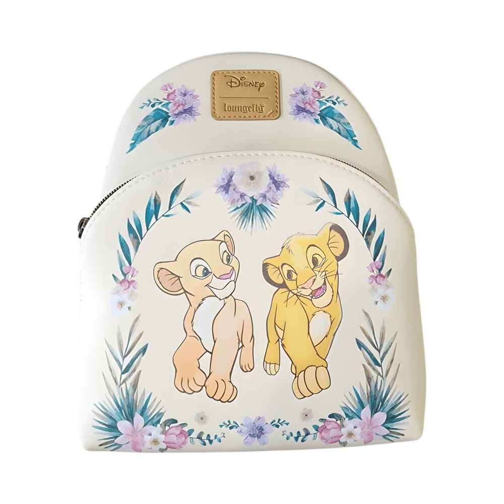 Mochila Disney El Rey Leon Simba & Nala Floral Loungefly 26cm Frikytopia