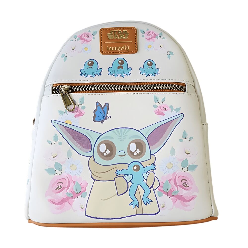 Mochila Star Wars Lucas Grogu With Frogs Brown Trim Loungefly 26cm Frikytopia