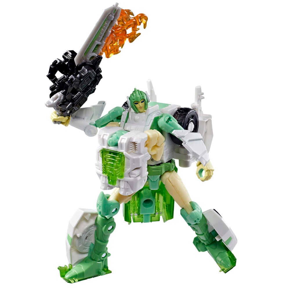 Transformers Generations War for Cybertron: Siege Deluxe Class Figura WFC-S15 Autobot Greenlight & Battle Masters Dazzlestrike 14 cm