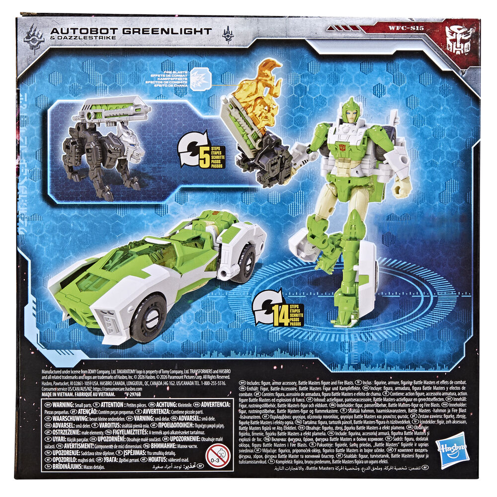 Transformers Generations War for Cybertron: Siege Deluxe Class Figura WFC-S15 Autobot Greenlight & Battle Masters Dazzlestrike 14 cm