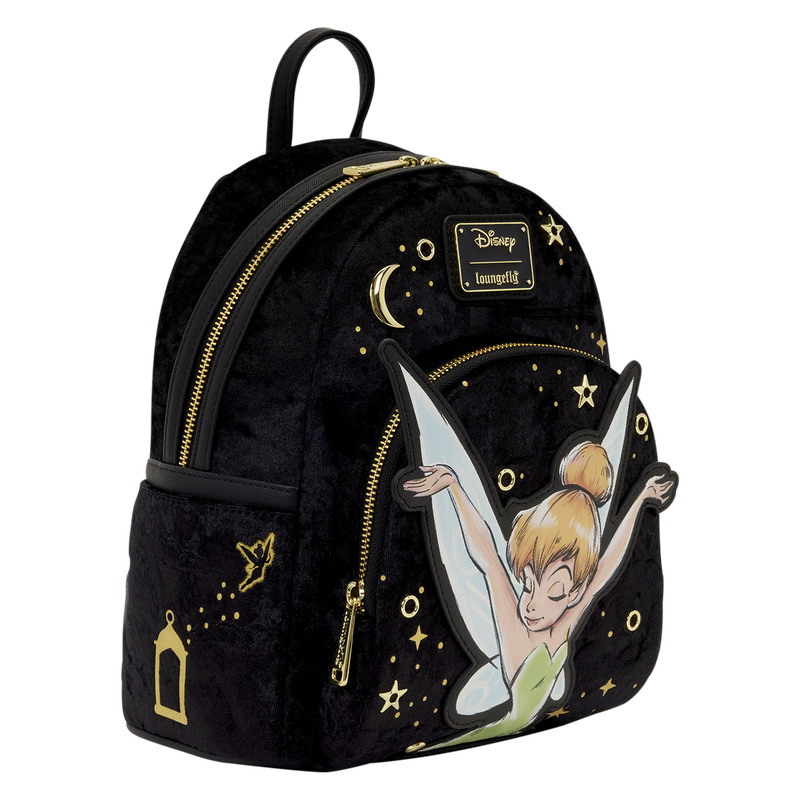 Mochila Tinker Bell Pixie Dust Velvet Disney Loungefly 26cm
