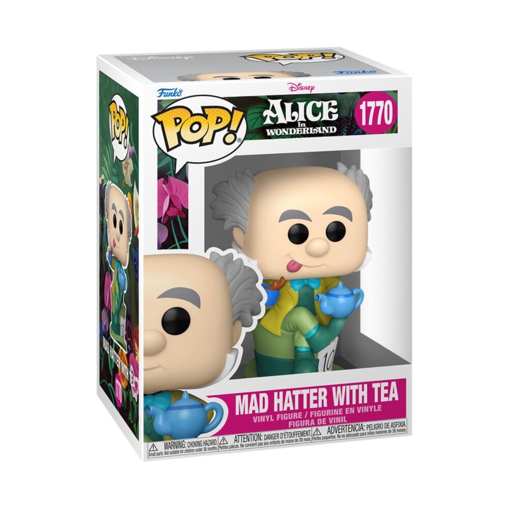 Alicia en el país de las maravillas Figura POP! Vinyl Mad Hatter with Tea 9 cm