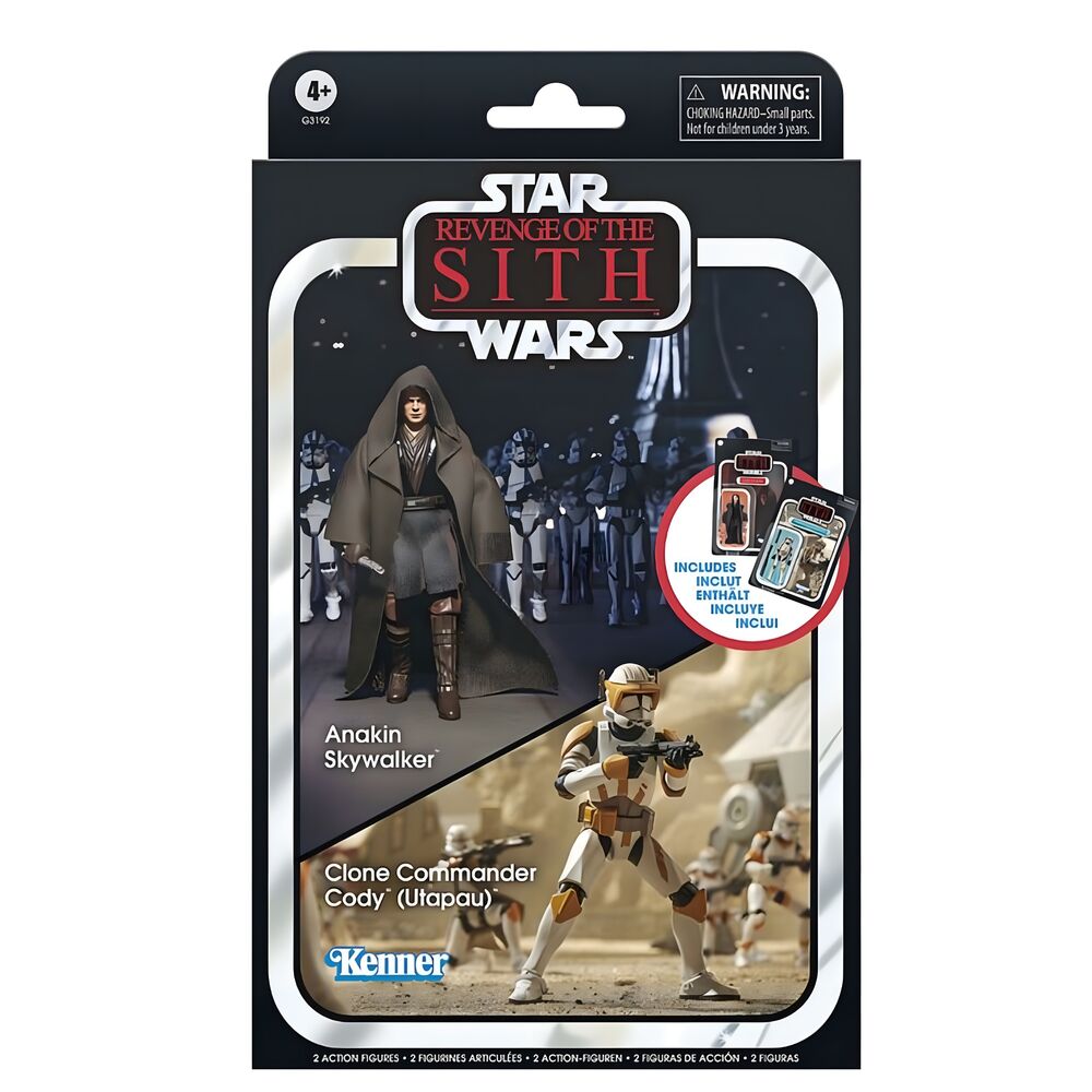 Star Wars Episode III Vintage Collection Pack de 2 Figuras Anakin Skywalker & Clone Commander Cody (Utapau) 10 cm