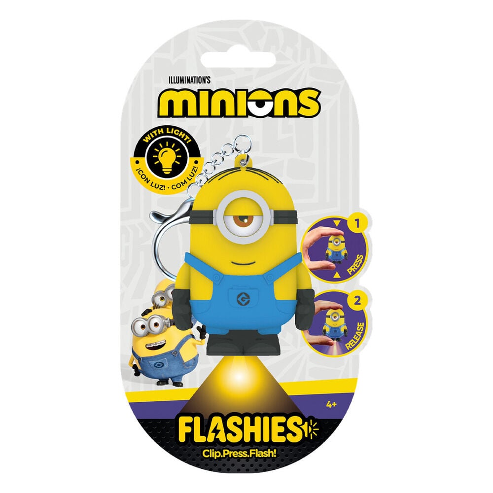 Llavero figura 3D con luz Minions Flashies Frikytopia