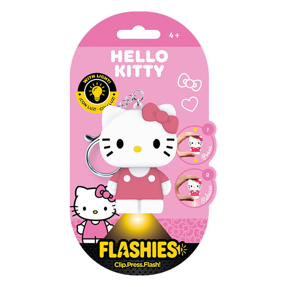 Llavero figura 3D con luz Hello Kitty Flashies Frikytopia