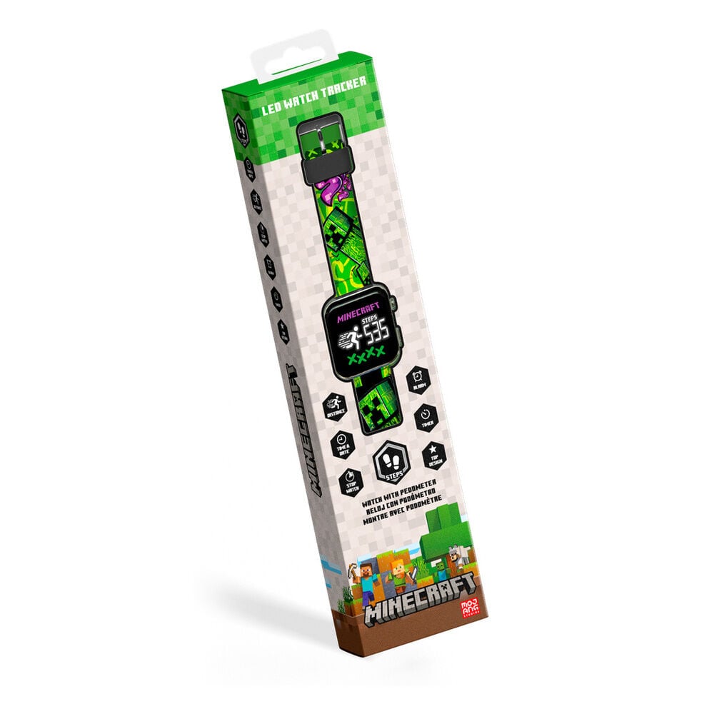 Reloj led multifuncion Minecraft Frikytopia