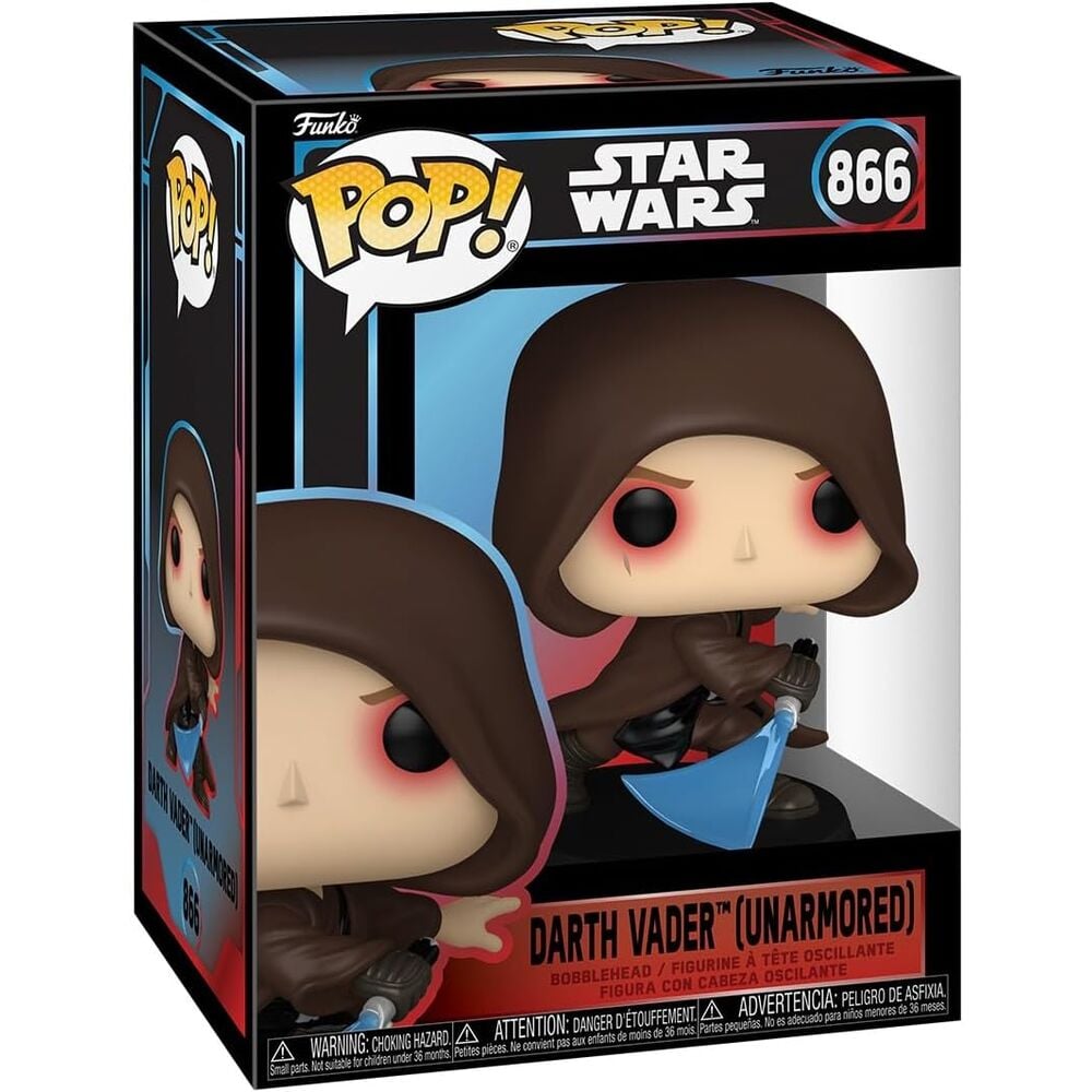 Star Wars Figura POP! Vinyl Cabezón Darth Vader (Unarmored) 10 cm