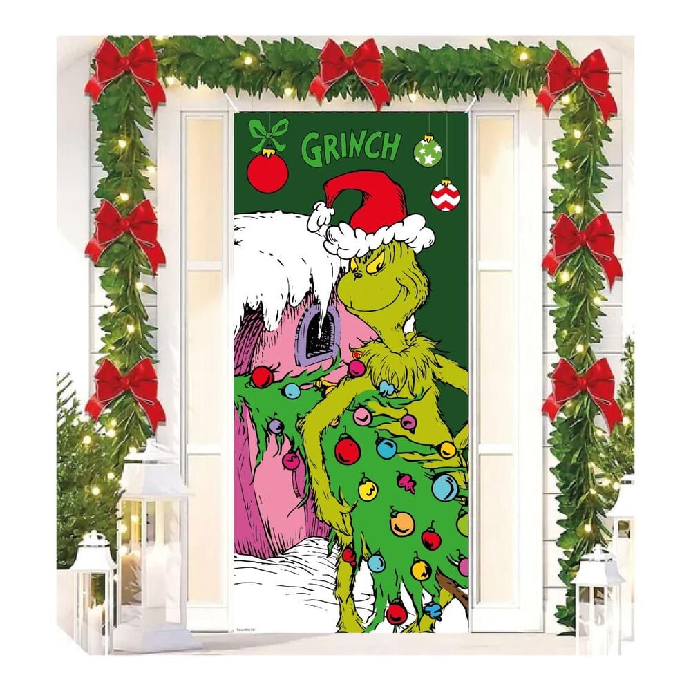 Decoracion puerta Grinch Frikytopia