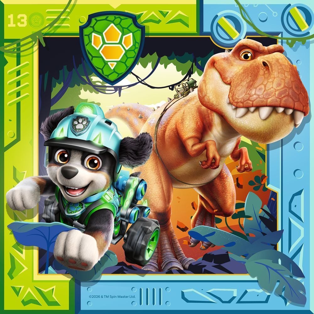 Puzzle Dino Movie Patrulla Canina Paw Patrol 3x49pzs